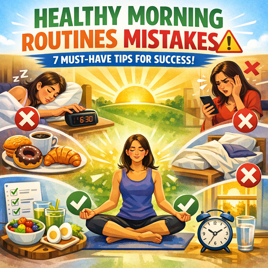 Illustration of Healthy Morning Routines Mistakes: 7 Must-Have Tips for Success