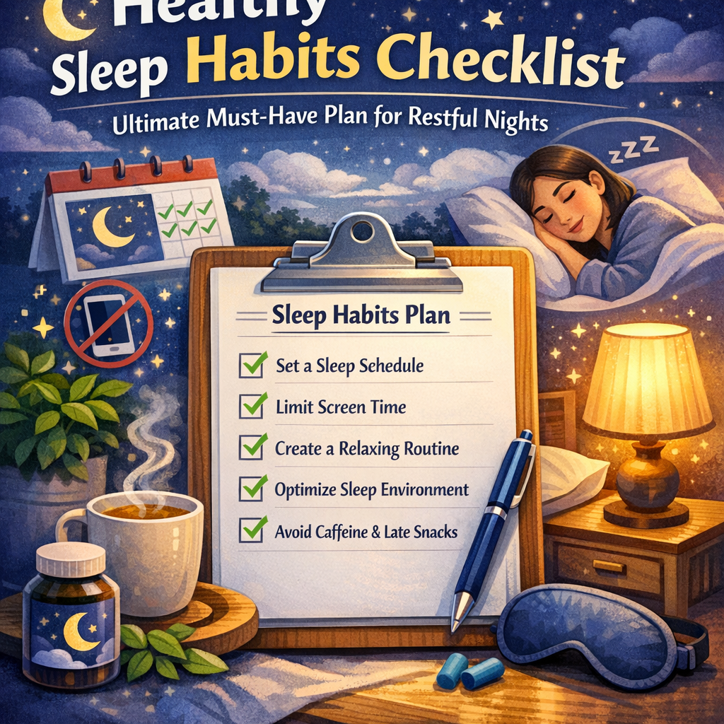 Illustration of Healthy Sleep Habits Checklist: Ultimate Must-Have Plan for Restful Nights