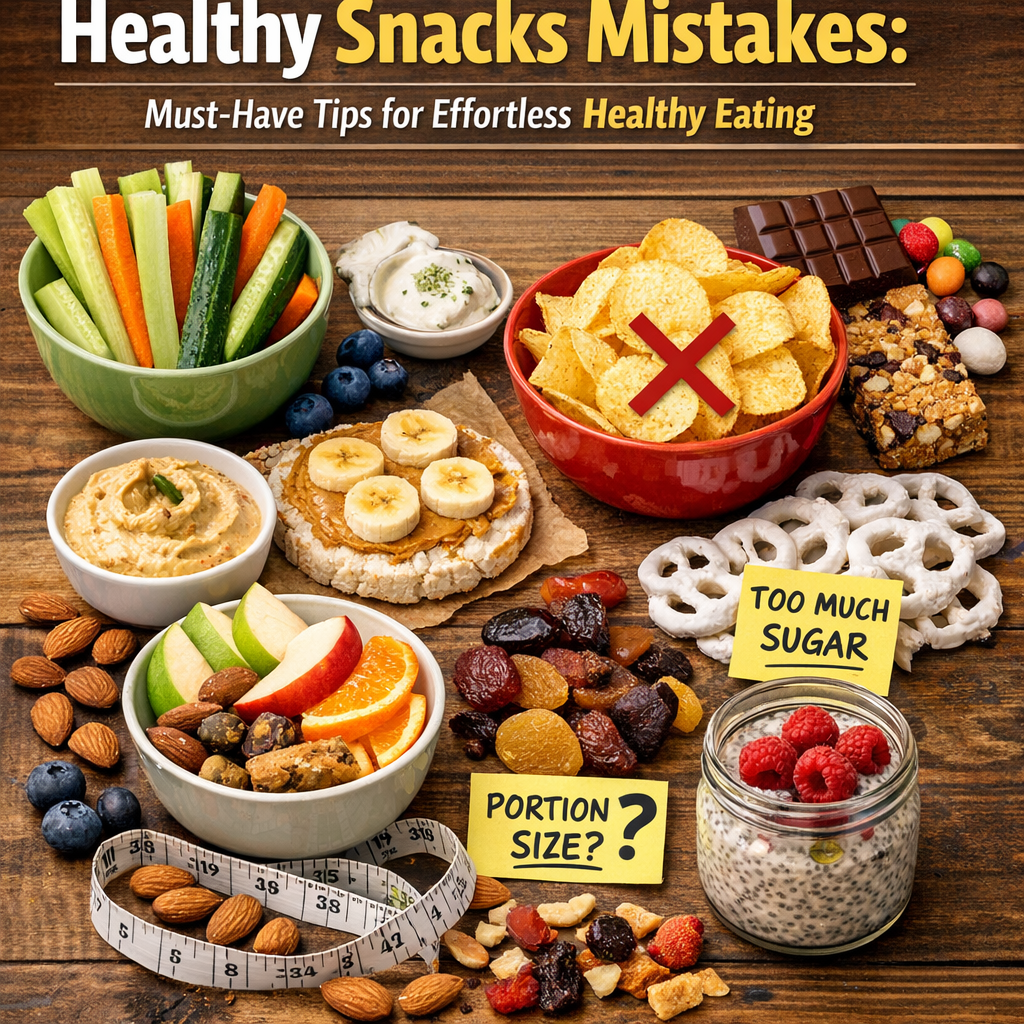 Illustration of Healthy Snacks Mistakes: Must-Have Tips for Effortless Healthy Eating