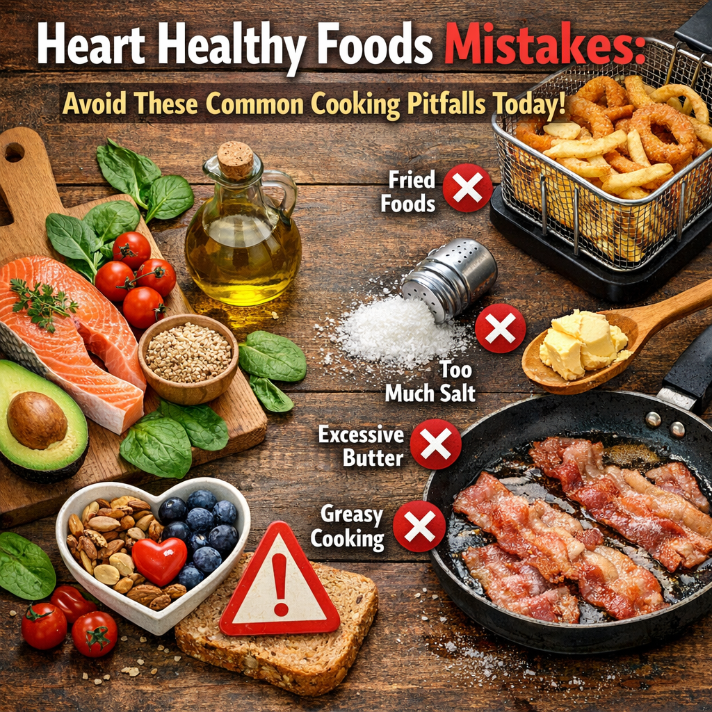 Illustration of Heart Healthy Foods Mistakes: Avoid These Common Cooking Pitfalls Today