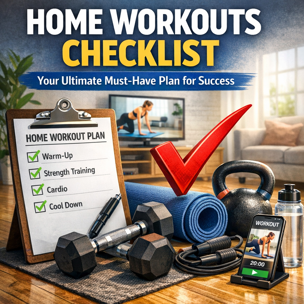 Illustration of Home Workouts Checklist: Your Ultimate Must-Have Plan for Success