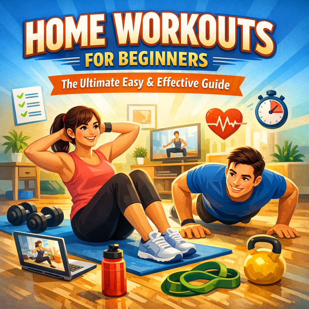 Illustration of Home Workouts for Beginners: The Ultimate Easy & Effective Guide