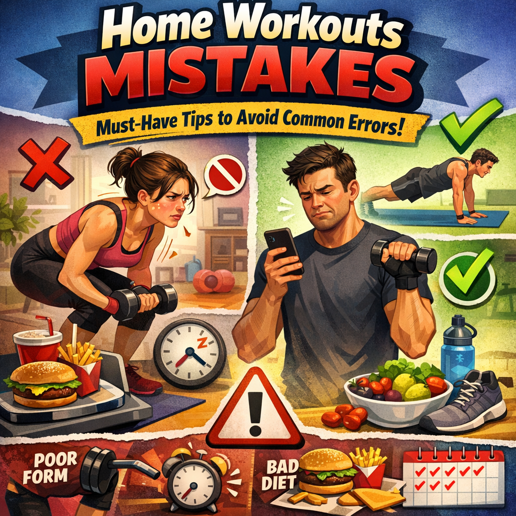Illustration of Home Workouts Mistakes: Must-Have Tips to Avoid Common Errors
