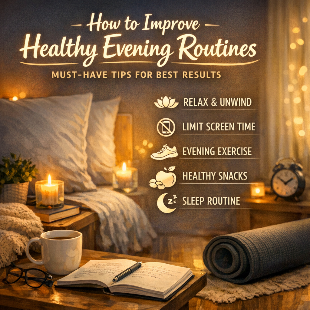Illustration of How to Improve Healthy Evening Routines: Must-Have Tips for Best Results