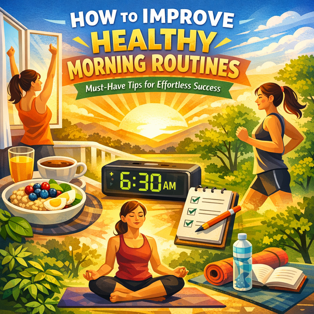Illustration of How to Improve Healthy Morning Routines: Must-Have Tips for Effortless Success