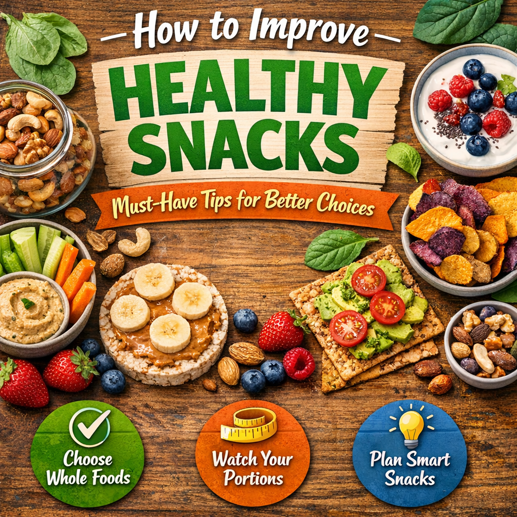 Illustration of How to Improve Healthy Snacks: Must-Have Tips for Better Choices