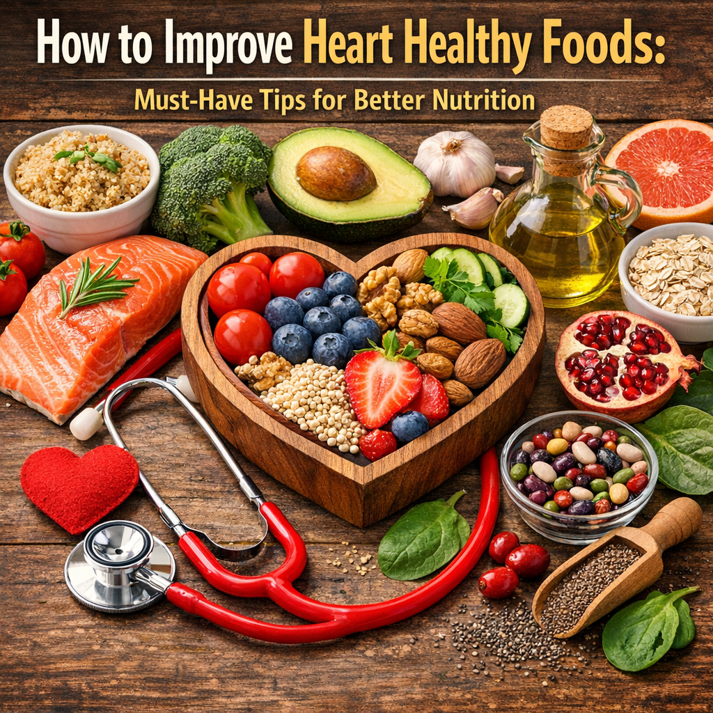 Illustration of How to Improve Heart Healthy Foods: Must-Have Tips for Better Nutrition