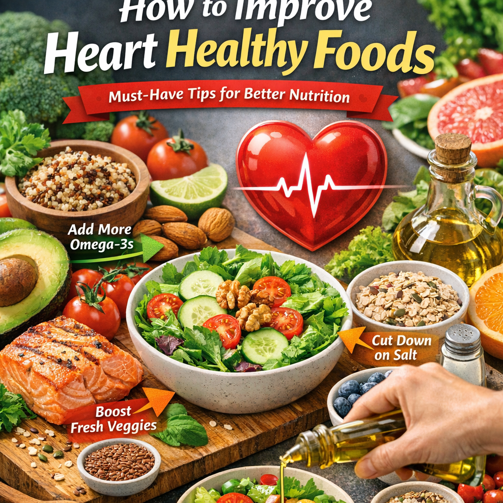 Illustration of How to Improve Heart Healthy Foods: Must-Have Tips for Better Nutrition