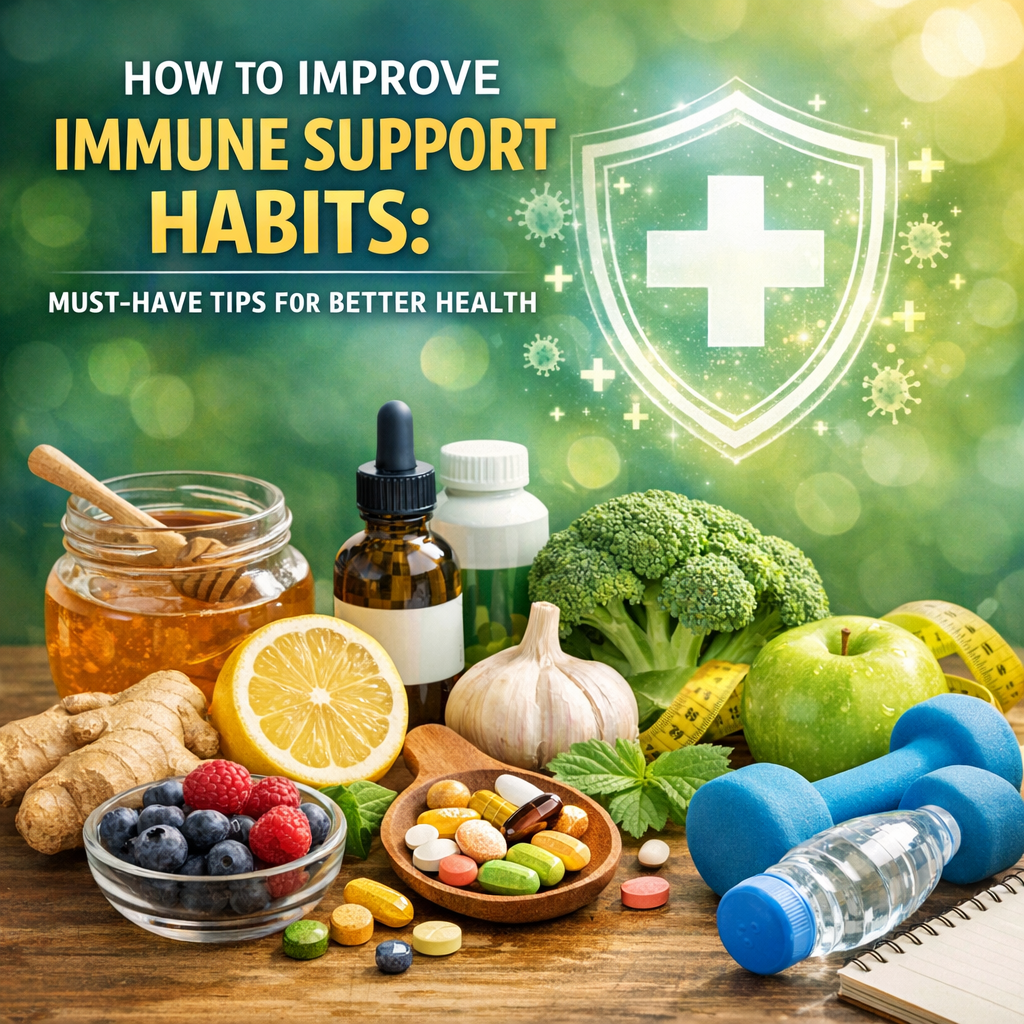 Illustration of How to Improve Immune Support Habits: Must-Have Tips for Better Health