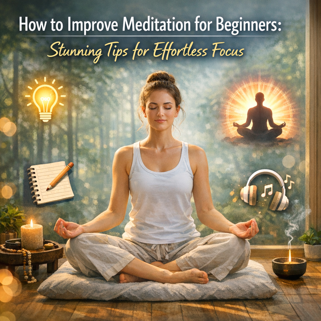 Illustration of How to Improve Meditation for Beginners: Stunning Tips for Effortless Focus