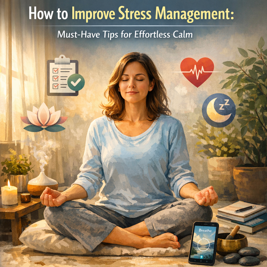 Illustration of How to Improve Stress Management: Must-Have Tips for Effortless Calm