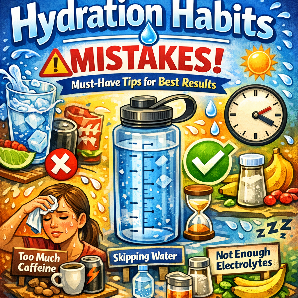 Illustration of Hydration Habits Mistakes: Must-Have Tips for Best Results