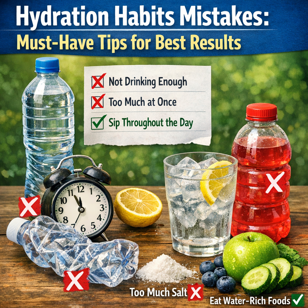 Illustration of Hydration Habits Mistakes: Must-Have Tips for Best Results