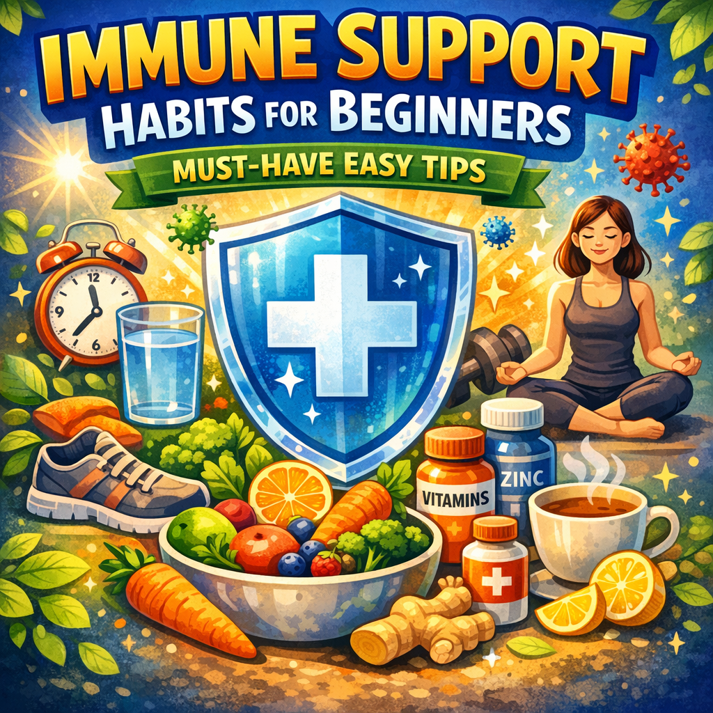 Illustration of Immune Support Habits for Beginners: Must-Have Easy Tips