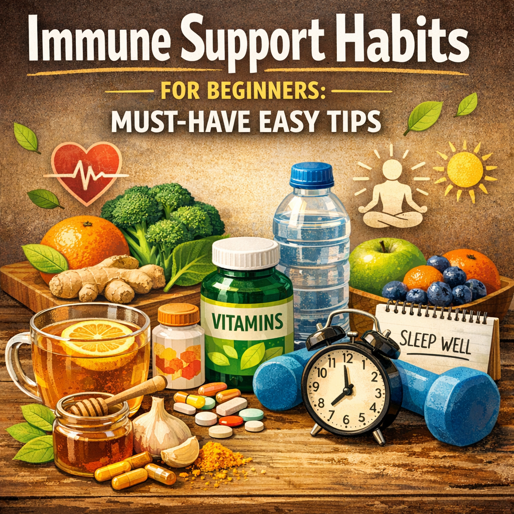 Illustration of Immune Support Habits for Beginners: Must-Have Easy Tips
