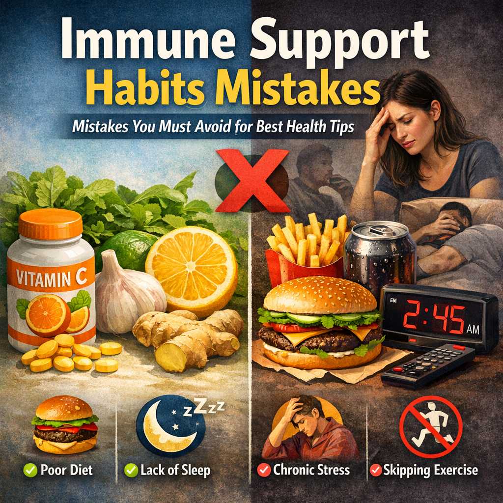 Illustration of Immune Support Habits Mistakes You Must Avoid for Best Health Tips