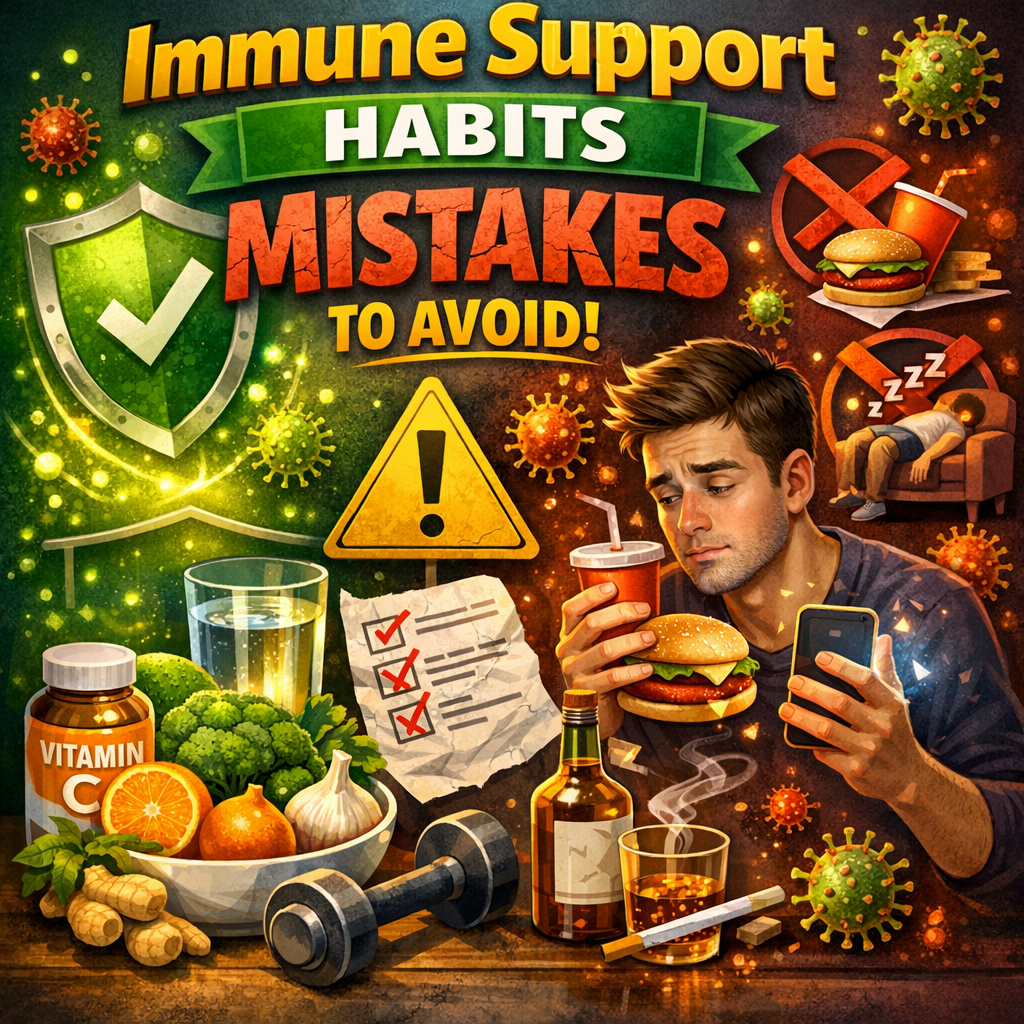Illustration of Immune Support Habits Mistakes You Must Avoid for Best Health Tips