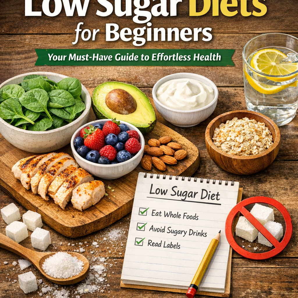 Illustration of Low Sugar Diets for Beginners: Your Must-Have Guide to Effortless Health