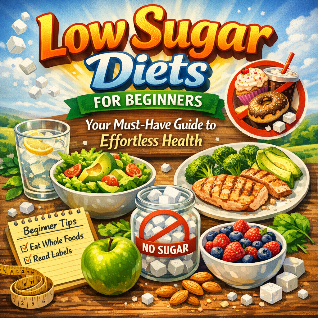 Illustration of Low Sugar Diets for Beginners: Your Must-Have Guide to Effortless Health