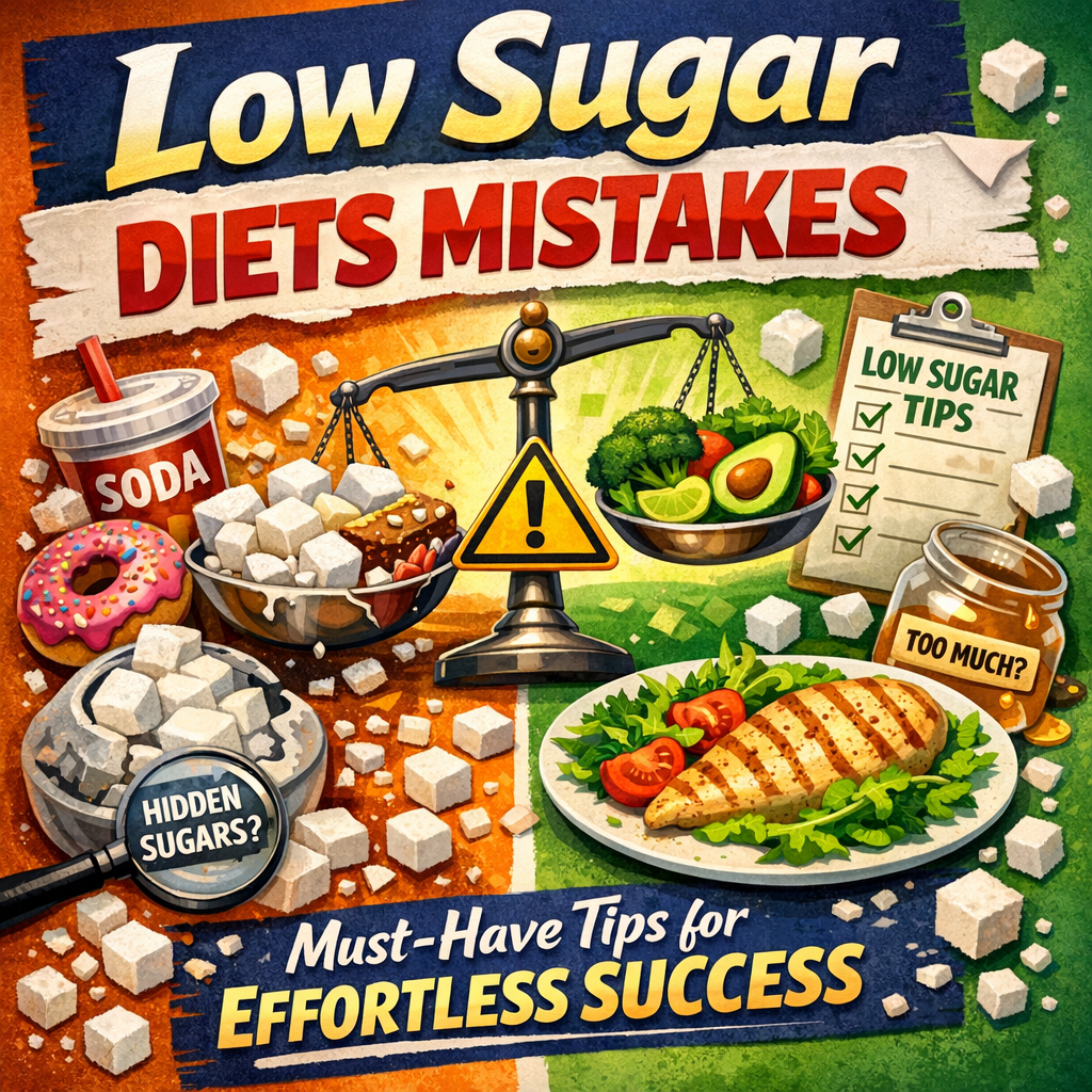 Illustration of Low Sugar Diets Mistakes: Must-Have Tips for Effortless Success