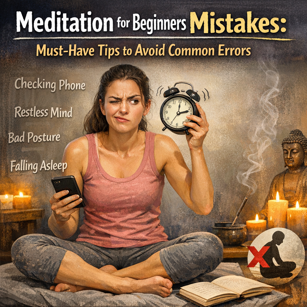 Illustration of Meditation for Beginners Mistakes: Must-Have Tips to Avoid Common Errors