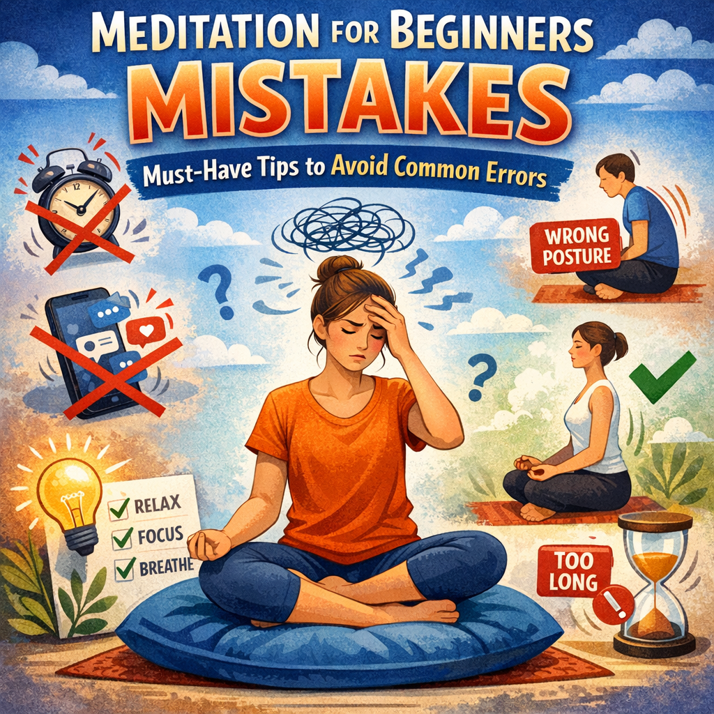Illustration of Meditation for Beginners Mistakes: Must-Have Tips to Avoid Common Errors