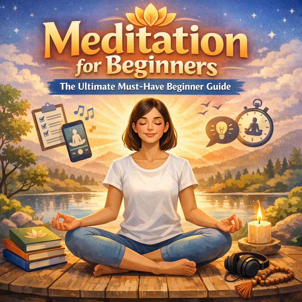 meditation for beginners for beginners illustration for Meditation for Beginners: The Ultimate Must-Have Beginner Guide