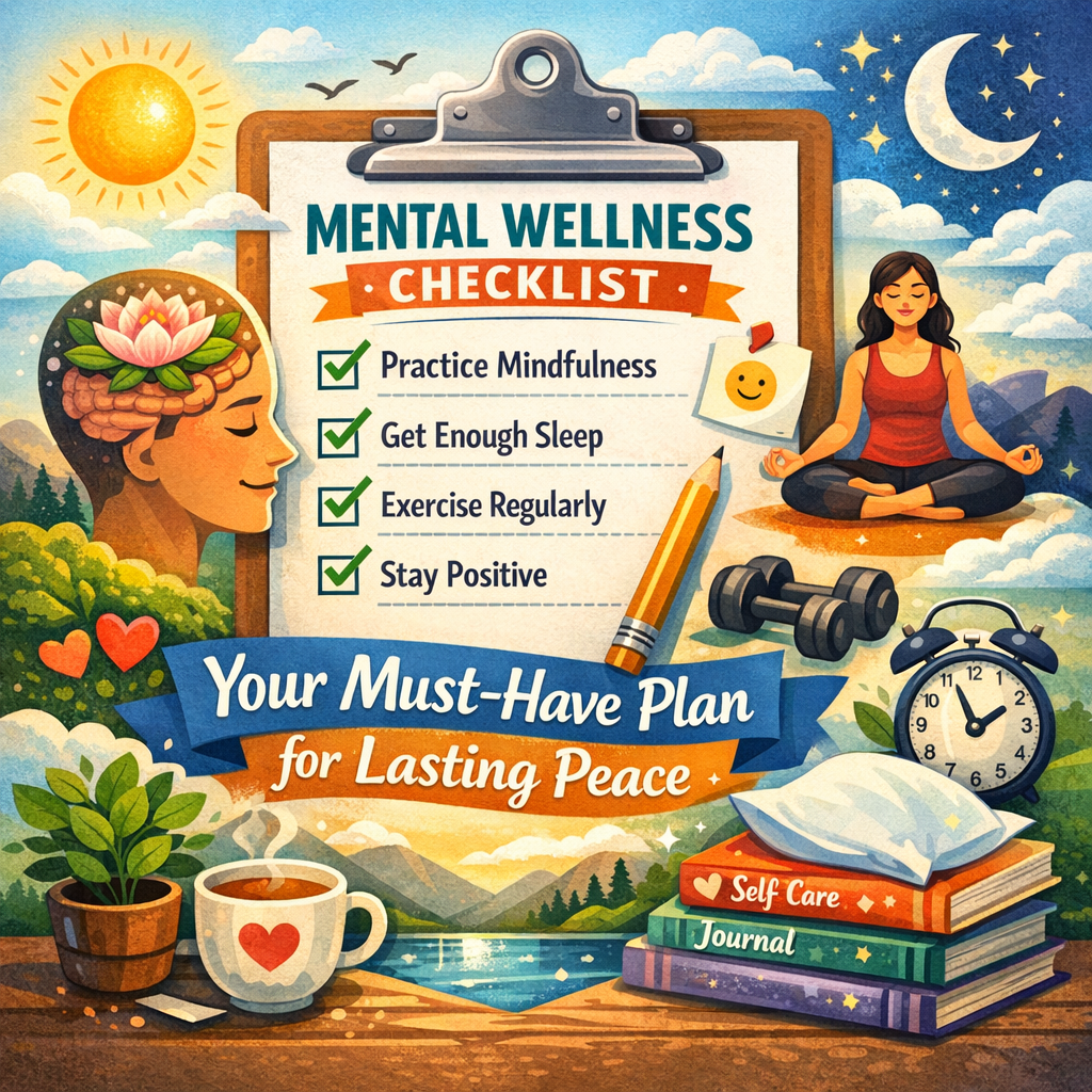 Illustration of Mental Wellness Checklist: Your Must-Have Plan for Lasting Peace