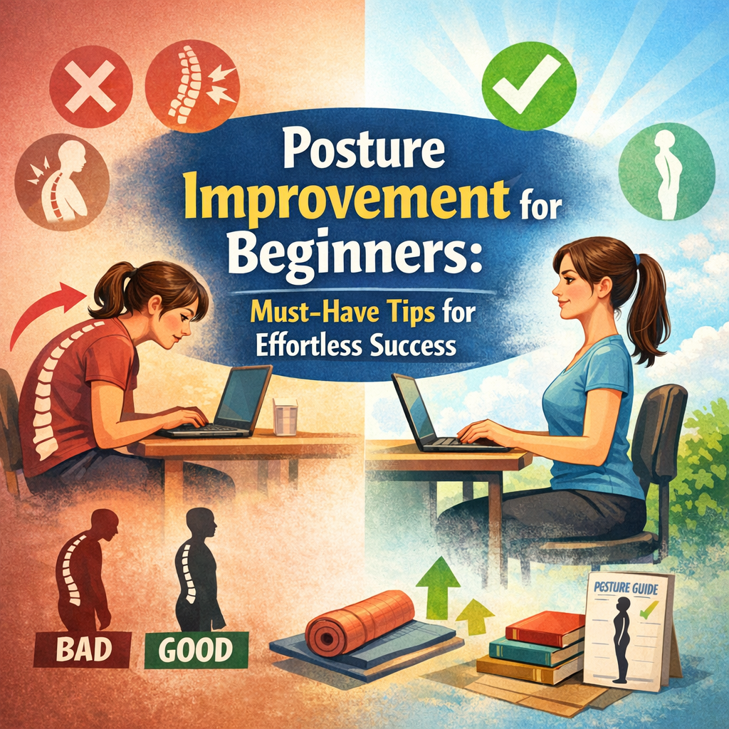 Illustration of Posture Improvement for Beginners: Must-Have Tips for Effortless Success