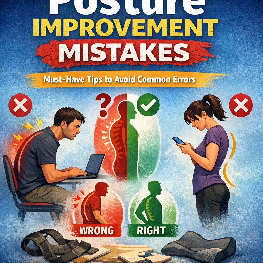 Illustration of Posture Improvement Mistakes: Must-Have Tips to Avoid Common Errors