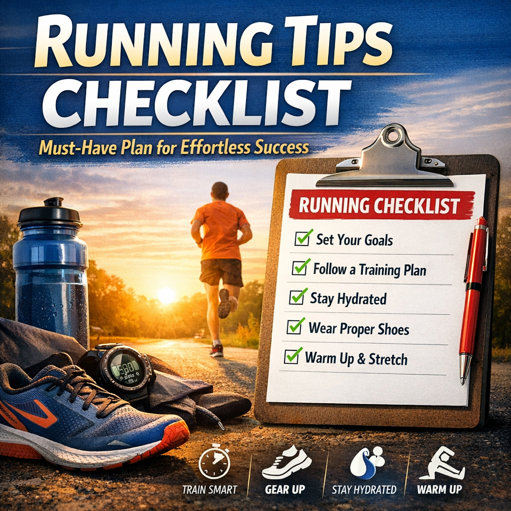 Illustration of Running Tips Checklist: Must-Have Plan for Effortless Success