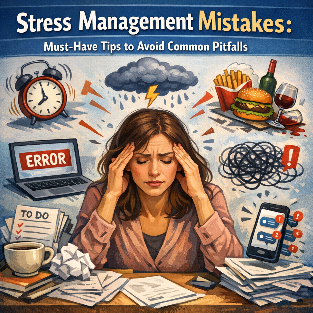 Illustration of Stress Management Mistakes: Must-Have Tips to Avoid Common Pitfalls