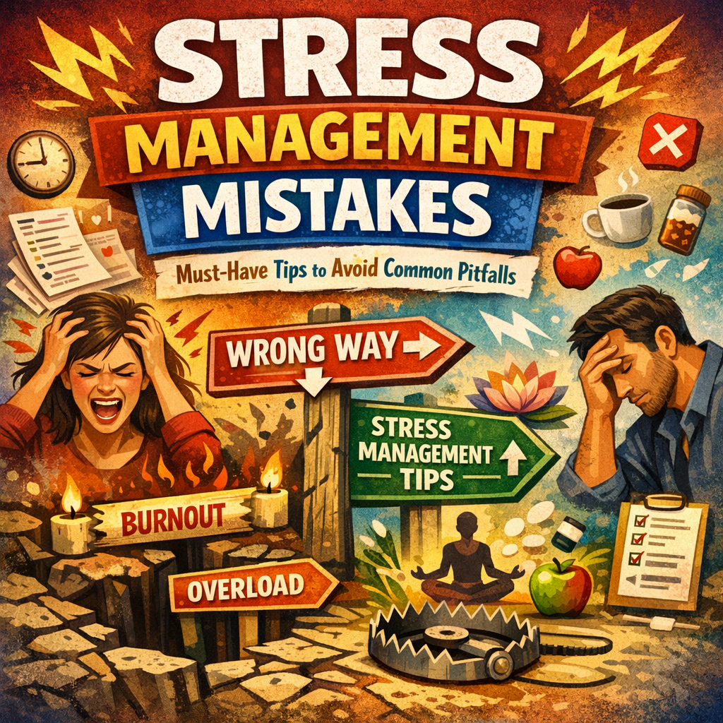Illustration of Stress Management Mistakes: Must-Have Tips to Avoid Common Pitfalls