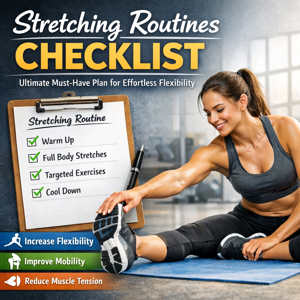Illustration of Stretching Routines Checklist: Ultimate Must-Have Plan for Effortless Flexibility