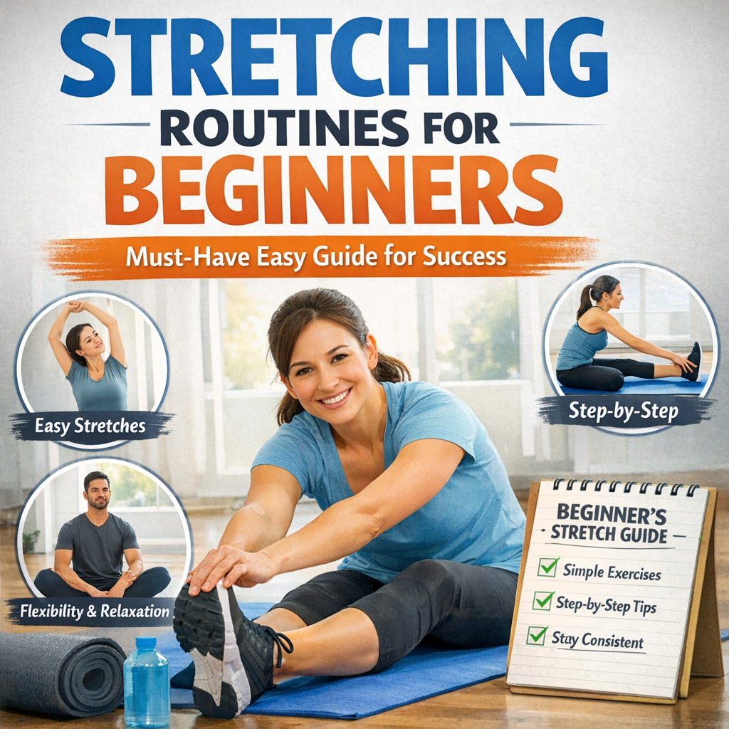 Illustration of Stretching Routines for Beginners: Must-Have Easy Guide for Success