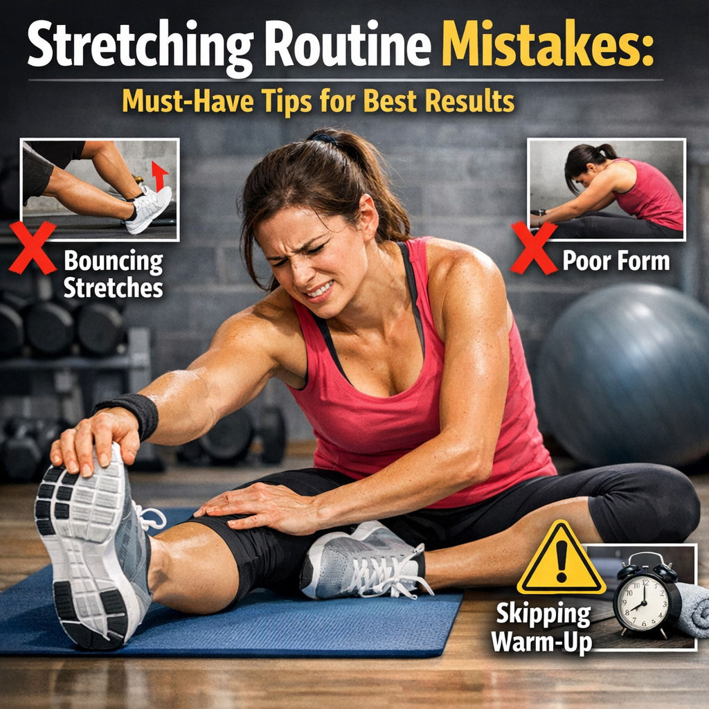 Illustration of Stretching Routines Mistakes: Must-Have Tips for Best Results