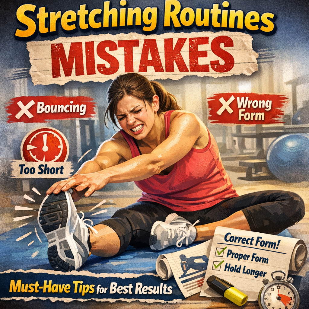 Illustration of Stretching Routines Mistakes: Must-Have Tips for Best Results