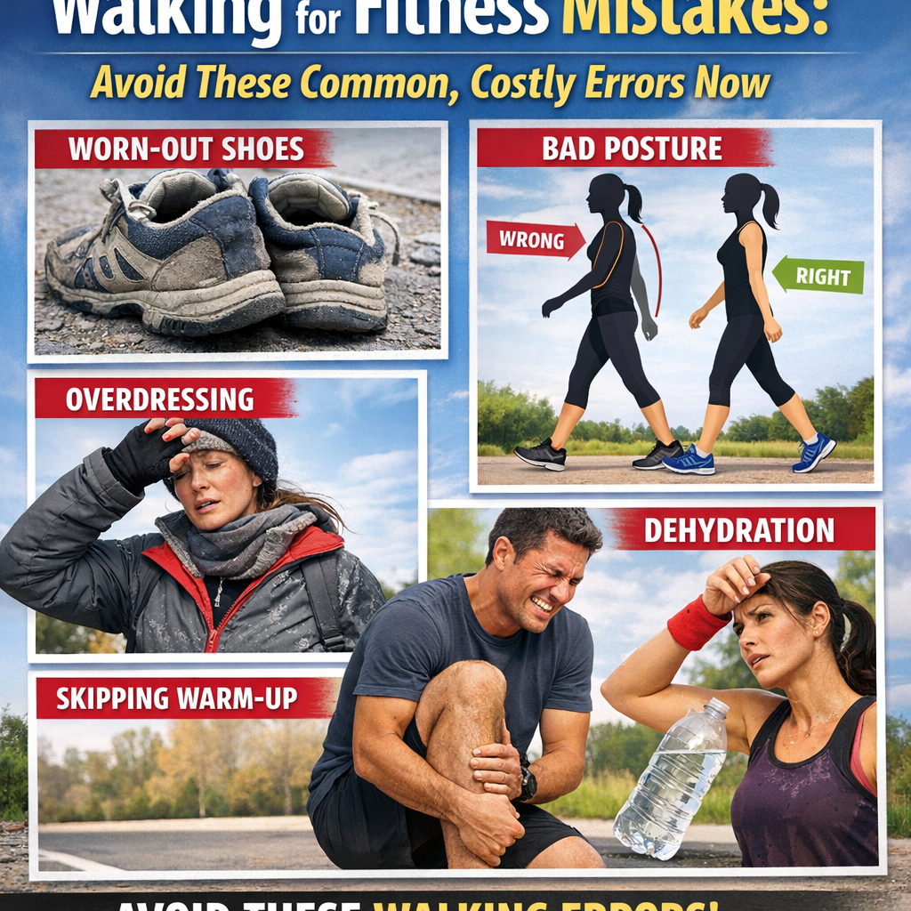 Illustration of Walking for Fitness Mistakes: Avoid These Common, Costly Errors Now