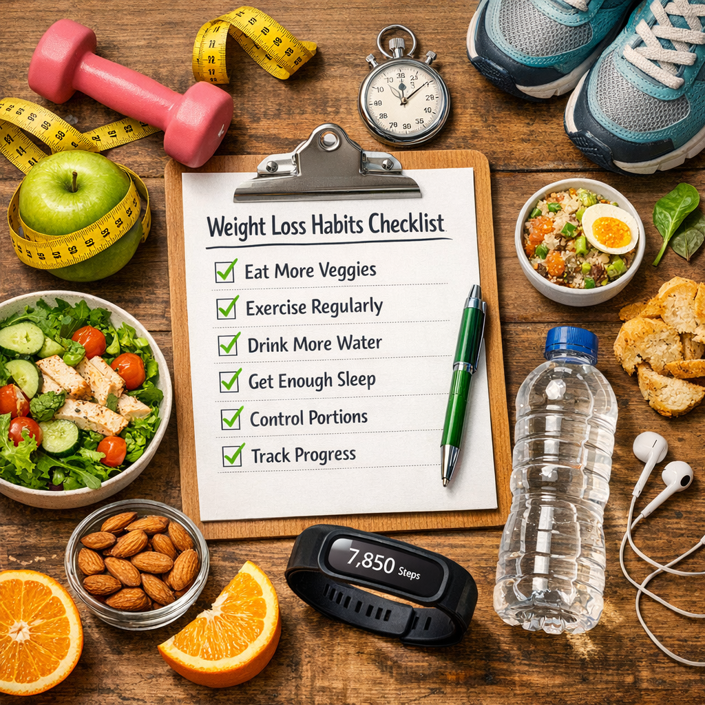 Illustration of Weight Loss Habits Checklist: Must-Have Plan for Effortless Results