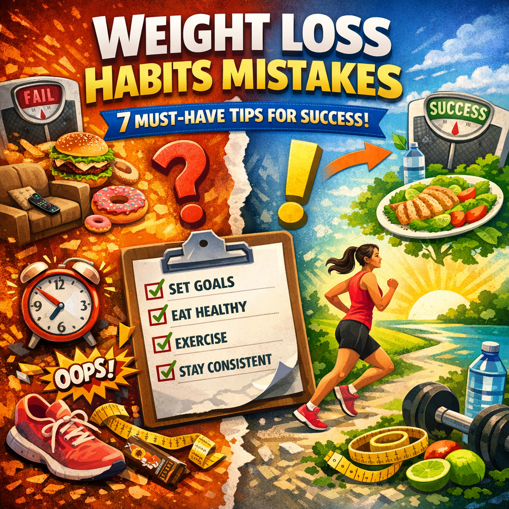 Illustration of Weight Loss Habits Mistakes: 7 Must-Have Tips for Success