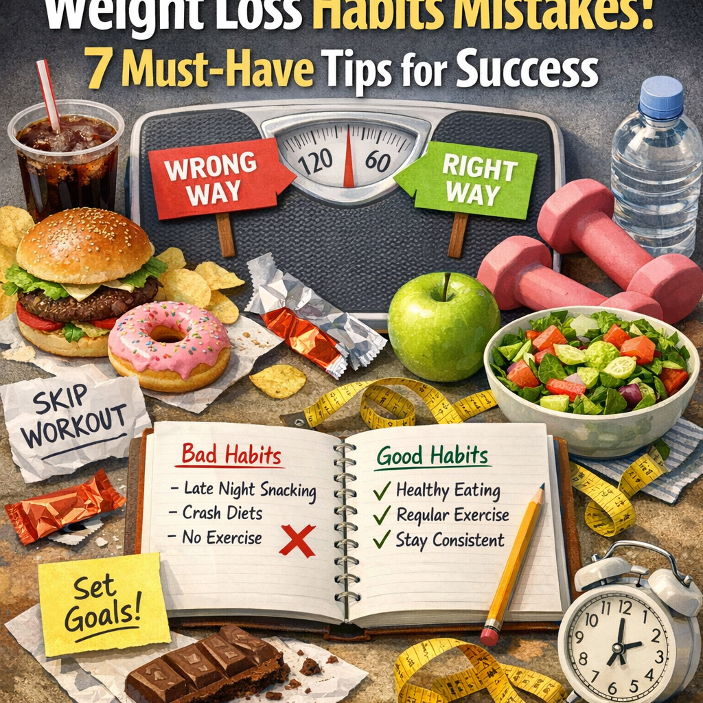 Illustration of Weight Loss Habits Mistakes: 7 Must-Have Tips for Success