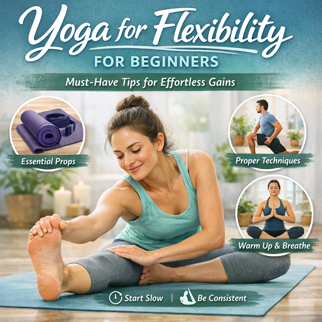 Illustration of Yoga for Flexibility for Beginners: Must-Have Tips for Effortless Gains
